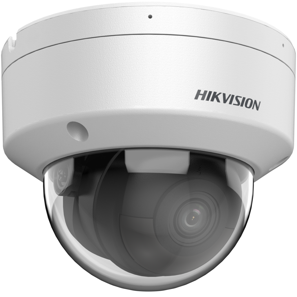 Caméra de vidéosurveillance dôme Hikvision pour installation en plafonnier.