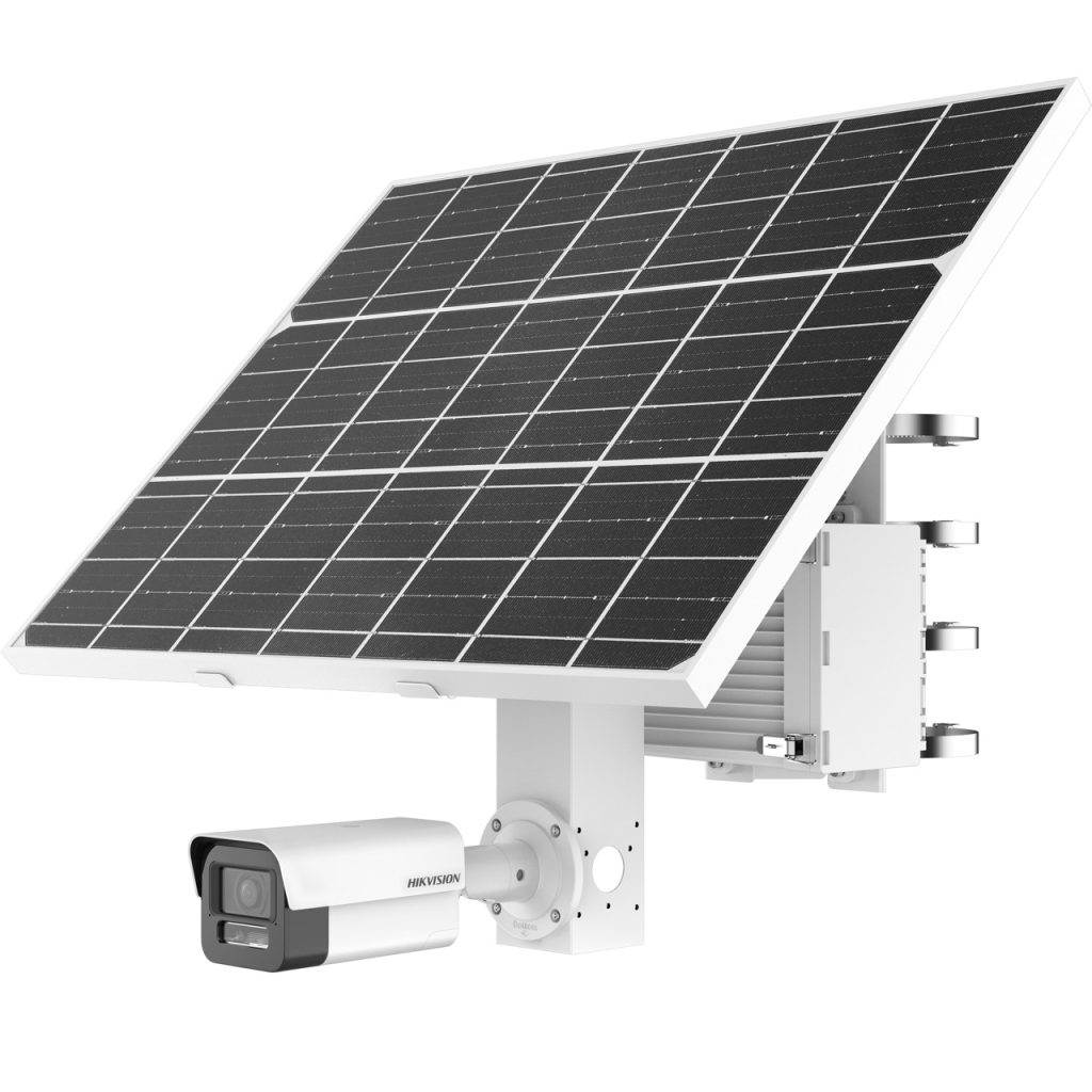 Kit de surveillance autonome avec panneau solaire pour sites sans électricité.