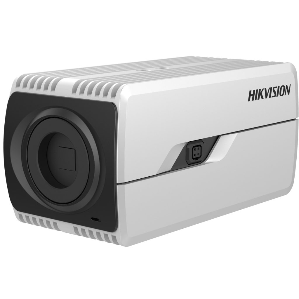 Caméra de surveillance extérieure blanche - Sécurité professionnelle.