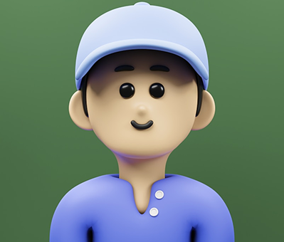 Avatar 3D technicien informatique avec casquette bleue IT Workers.